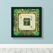 Computer Chip Wall Art Leinwanddruck (Insitu (Holzboden))