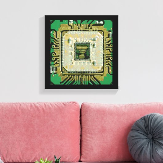 Computer Chip Wall Art Leinwanddruck (Insitu (Wohnzimmer))