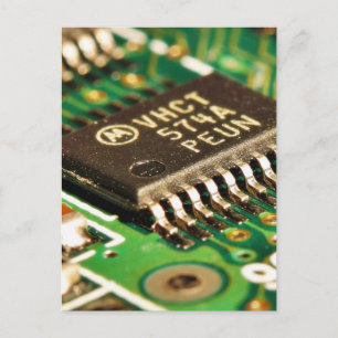 Computer-Chips-Schaltkreise-Boards Postkarte