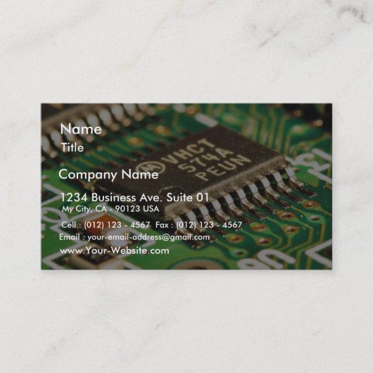 Computer-Chips-Schaltkreise-Boards Visitenkarte (Vorderseite)