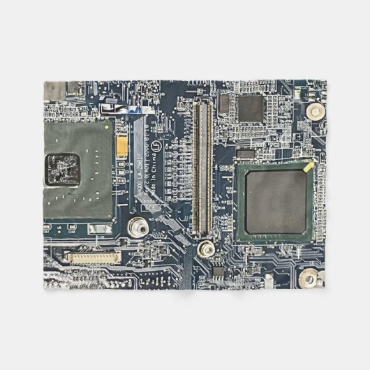 Computer Circuit Board Blanket  Fleecedecke (Vorderseite (Horizontal))
