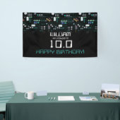 Computer Circuit Board Kids Robotic Birthday Party Banner (Messeveranstaltung)