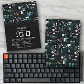 Computer Circuit Board Kids Robotic Birthday Party Einladung