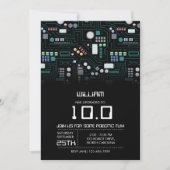 Computer Circuit Board Kids Robotic Birthday Party Einladung (Vorderseite)