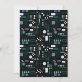 Computer Circuit Board Kids Robotic Birthday Party Einladung (Rückseite)