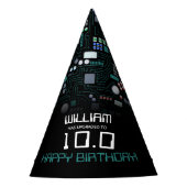 Computer Circuit Board Kids Robotic Birthday Party Partyhütchen (Vorderseite)