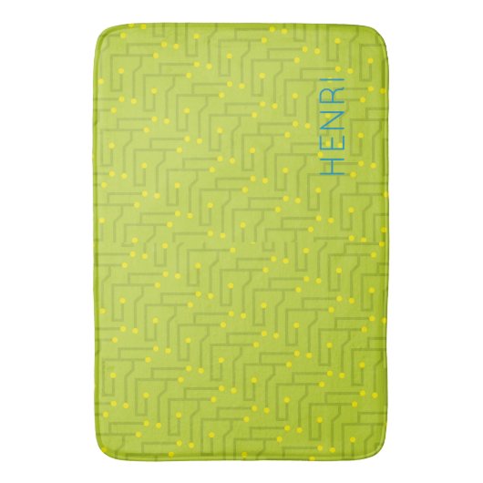 Computer Circuit Board Kinder heißen moderne Farbe Badematte (Vorderseite Vertikal)