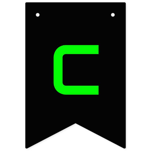 Computer-Code-Cyber & Tech-Team - Name oder Text i Wimpelkette (Erste Fahne)