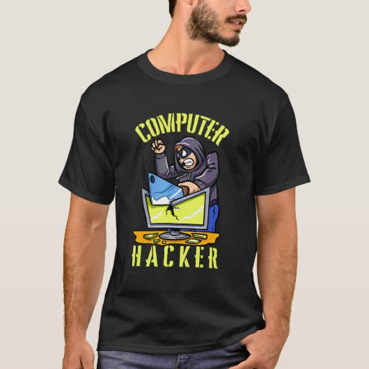 Computer Code Cybersecurity Computer Hacker T-Shirt (Vorderseite)