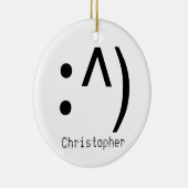 Computer-Code-Gesicht genannt Keramik Ornament (Rechts)