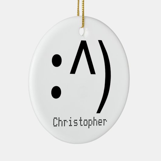 Computer-Code-Gesicht genannt Keramik Ornament (Rechts)