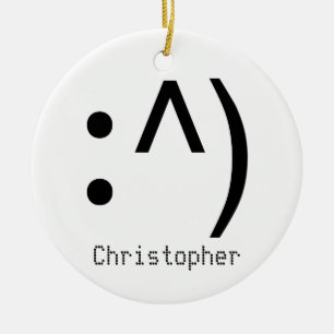 Computer-Code-Gesicht genannt Keramik Ornament