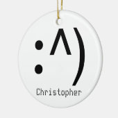 Computer-Code-Gesicht genannt Keramik Ornament (Links)