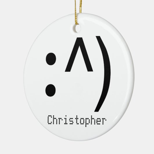 Computer-Code-Gesicht genannt Keramik Ornament (Links)