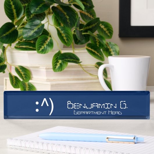 Computer-Code-Gesicht Namensplakette