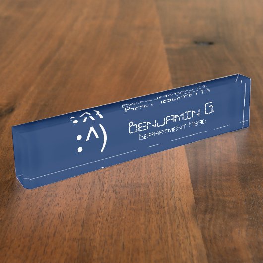 Computer-Code-Gesicht Namensplakette (Seite)