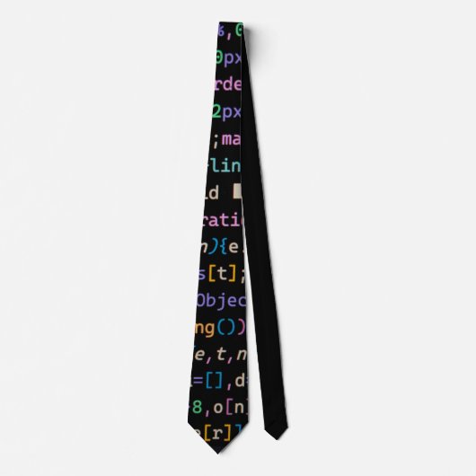Computer Code Neck Tie Krawatte (Vorderseite)