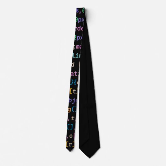 Computer Code Neck Tie Krawatte (Rückseite)