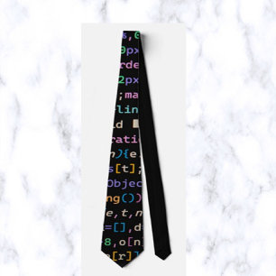 Computer Code Neck Tie Krawatte