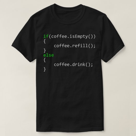 Computer Coder IT Coding Coffee Lover Programmiere T-Shirt (Design vorne)