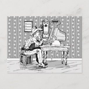 Computer Cowboy Postkarte