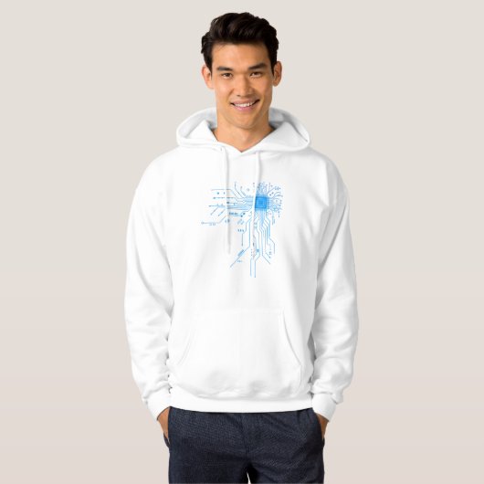 Computer CPU Chip PCB Circuit Design Tech Gift Hoodie (Vorne ganz)