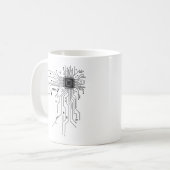 Computer CPU Chip PCB Circuit Design Tech Gift Kaffeetasse (Vorderseite Links)