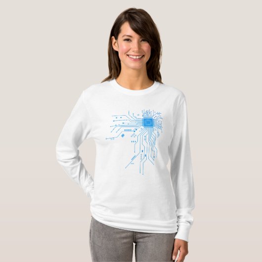 Computer CPU Chip PCB Circuit Design Tech Gift T-Shirt (Vorne ganz)