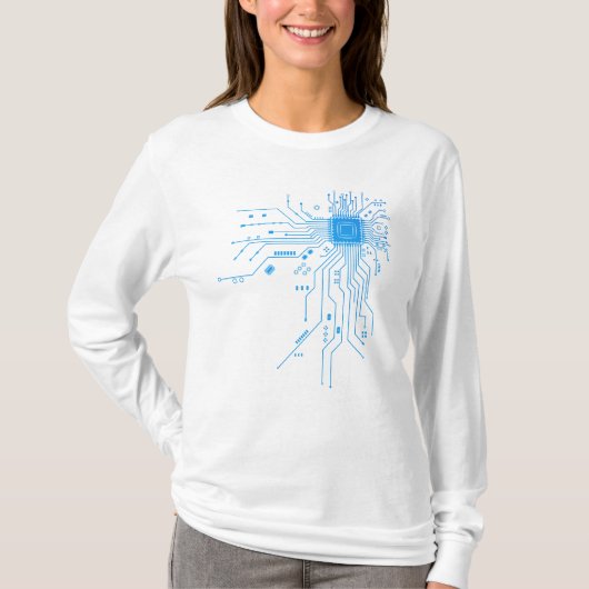 Computer CPU Chip PCB Circuit Design Tech Gift T-Shirt (Vorderseite)