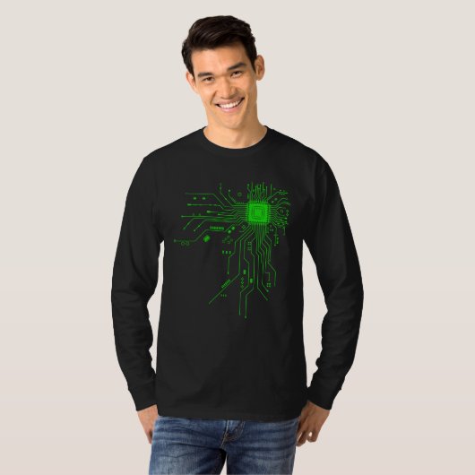 Computer CPU Chip PCB Circuit Design Tech Gift T-Shirt (Vorne ganz)