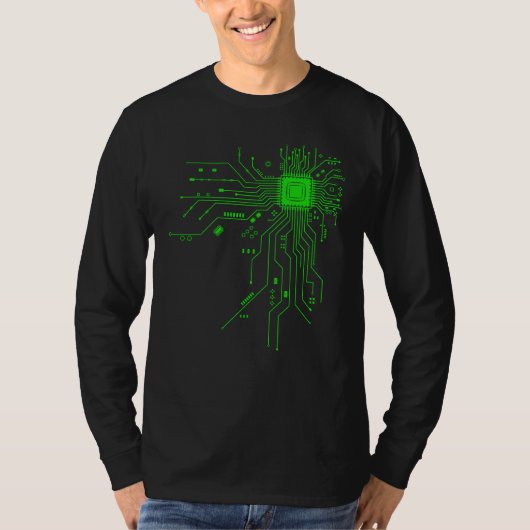 Computer CPU Chip PCB Circuit Design Tech Gift T-Shirt (Vorderseite)