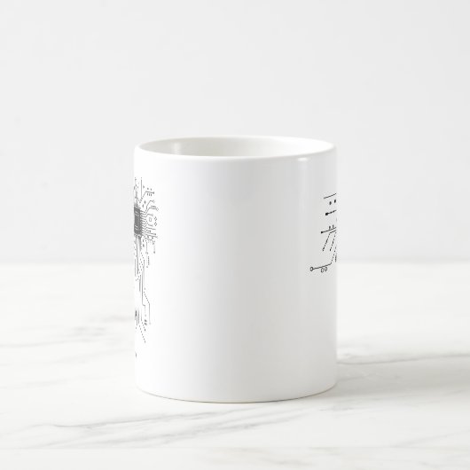 Computer-CPU-Chip PCB-Schaltungsdesign-Tech-Gesche Kaffeetasse (Mittel)
