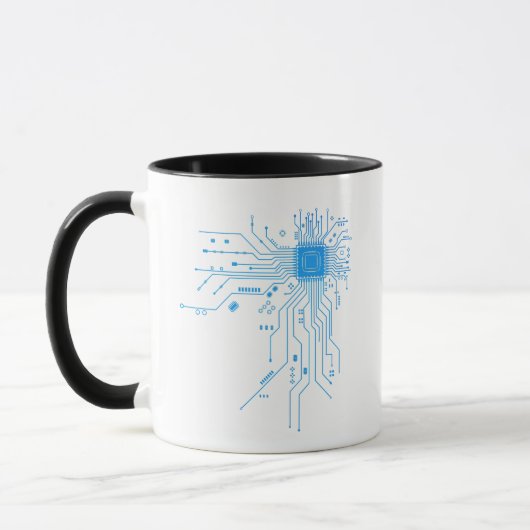 Computer-CPU-Chip PCB-Schaltungsdesign-Tech-Gesche Tasse (Links)