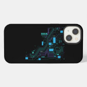 Computer-CPU-Informatiker Hacker iPhone Hülle (Rückseite (Horizontal))