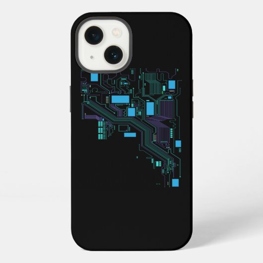 Computer-CPU-Informatiker Hacker iPhone Hülle (Rückseite)