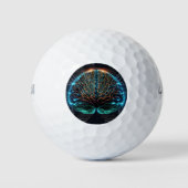 Computer Cyber Brain Golf Balls Golfball (Vorderseite)