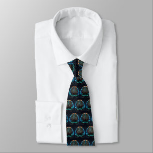 Computer Cyber Brain Necktie Krawatte