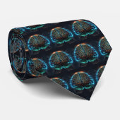 Computer Cyber Brain Necktie Krawatte (Gerollt)