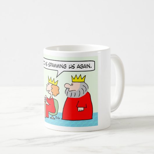 Computer, der Königinkönig Richard III spamming Kaffeetasse (VorderseiteRechts)