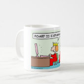 Computer, der Königinkönig Richard III spamming Kaffeetasse (Vorderseite Links)