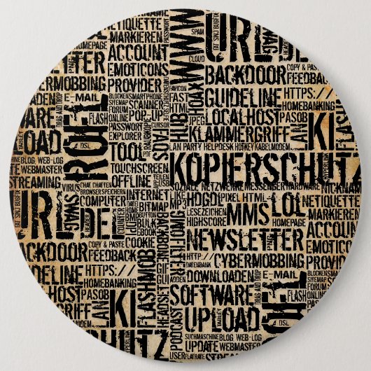 Computer Dictionary - vintage Button (Vorderseite)