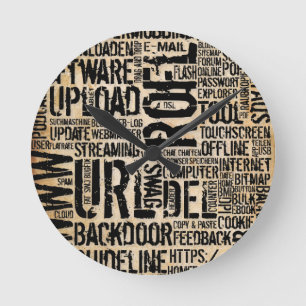 Computer Dictionary - vintage Runde Wanduhr