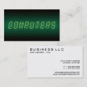 Computer: digitale Anzeige Visitenkarte (Vorne/Hinten)