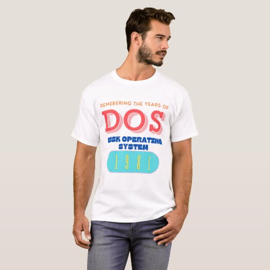 Computer Disk Operating System (DOS) T-Shirt (Vorne ganz)