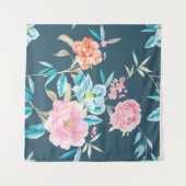 Computer drawn beautiful flowers illustrationflowe wandteppich (Vorderseite (Horizontal))