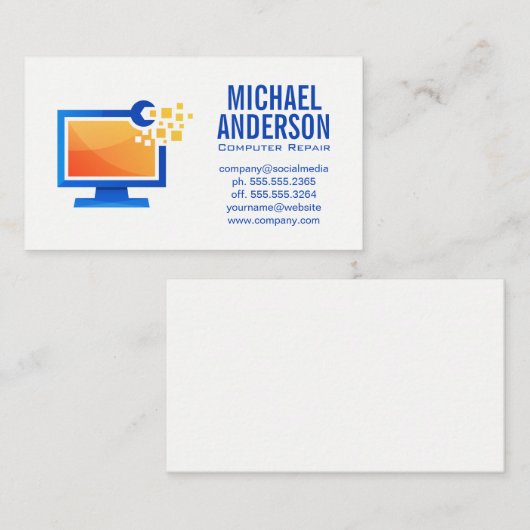 Computer-Elektronikreparaturunternehmen | Technike Visitenkarte (Vorne/Hinten)