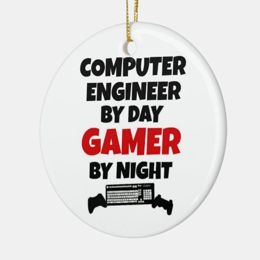 Computer Engineer by Day Gamer by Night Keramik Ornament (Links)