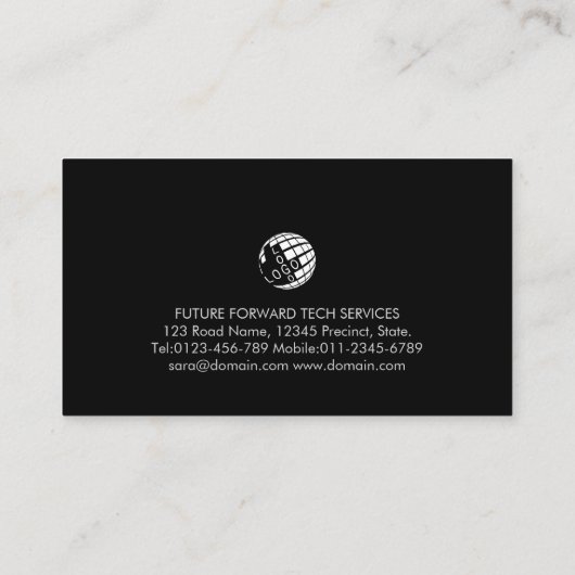 Computer Engineering Technical Light Circuits Visitenkarte (Rückseite)