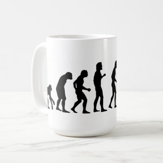 Computer-Evolution Kaffeetasse (Vorderseite Links)