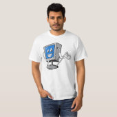 Computer Fernsehmonitor mit Doktor Stethoscope T-Shirt (Vorne ganz)